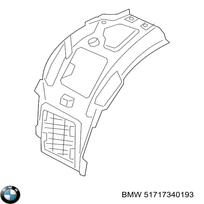 Guardabarros interior, aleta delantera, izquierdo delantero BMW 7 (G11, G12)