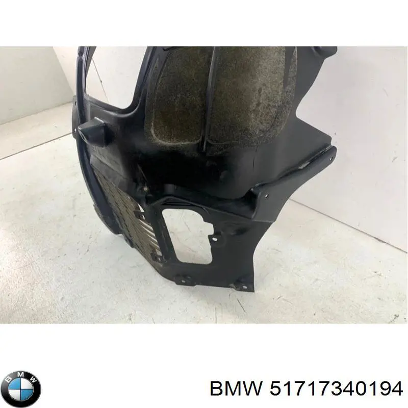 51717340194 BMW guardabarros interior, aleta delantera, derecho delantero