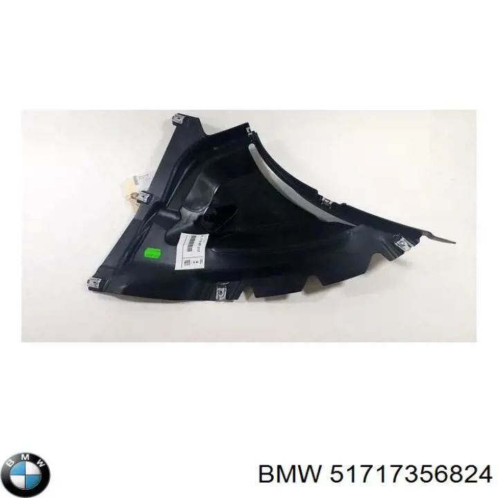 51717356824 BMW guardabarros interior, aleta delantera, derecho trasero