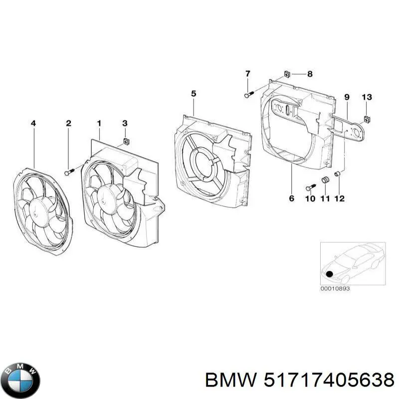 Rejilla izquierda de limpiaparabrisas BMW 51717405638 precio, desde 41,23 EUR