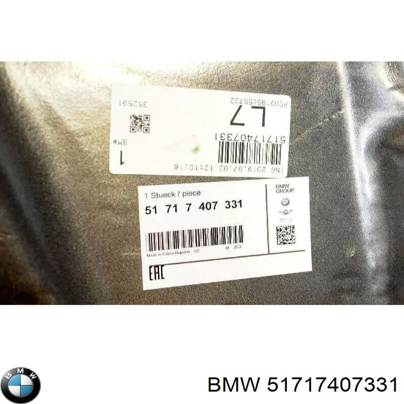 Paso de rueda delantero izquierdo trasero BMW 51717407331 precio, desde 101,36 EUR