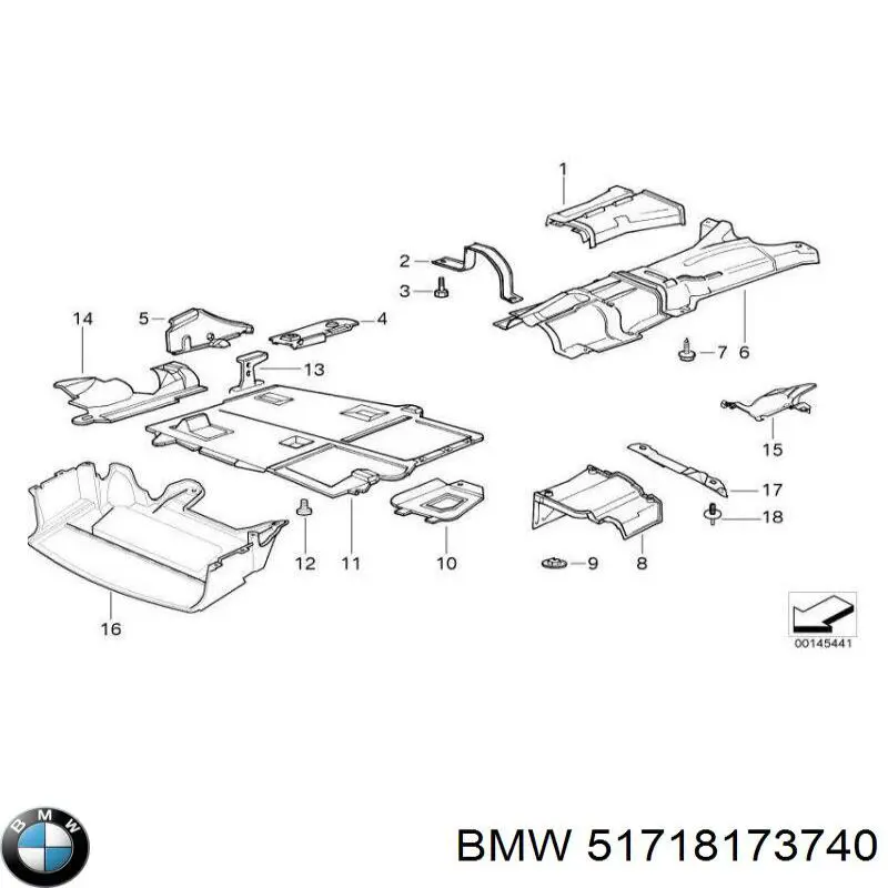 Comprar 51718173740 BMW Protección motor / empotramiento