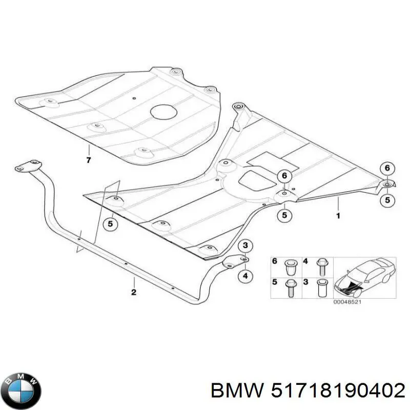Protector antiempotramiento del motor para BMW 7 (E38)