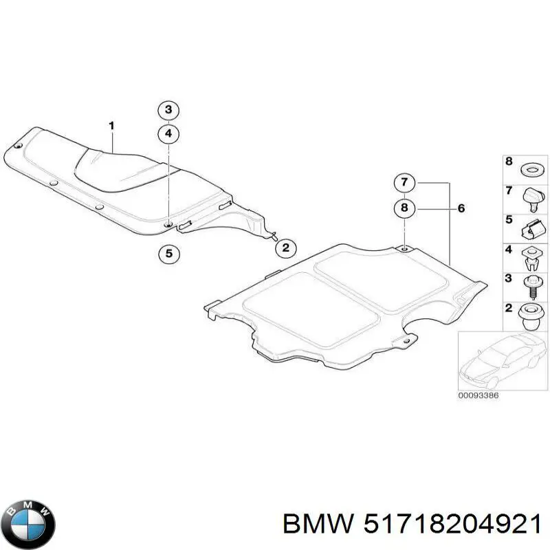 51718204921 BMW abrazadera de silenciador trasera