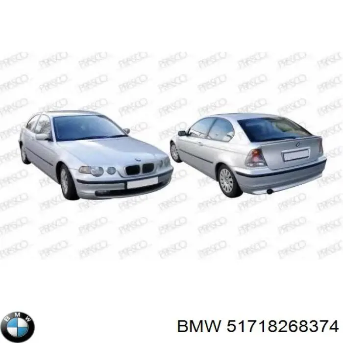 51718268374 BMW guardabarros interior, aleta delantera, derecho