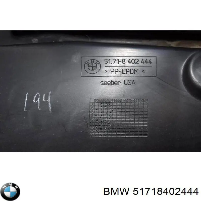 Guardabarros interior, aleta delantera, derecho para BMW X5 (E53)