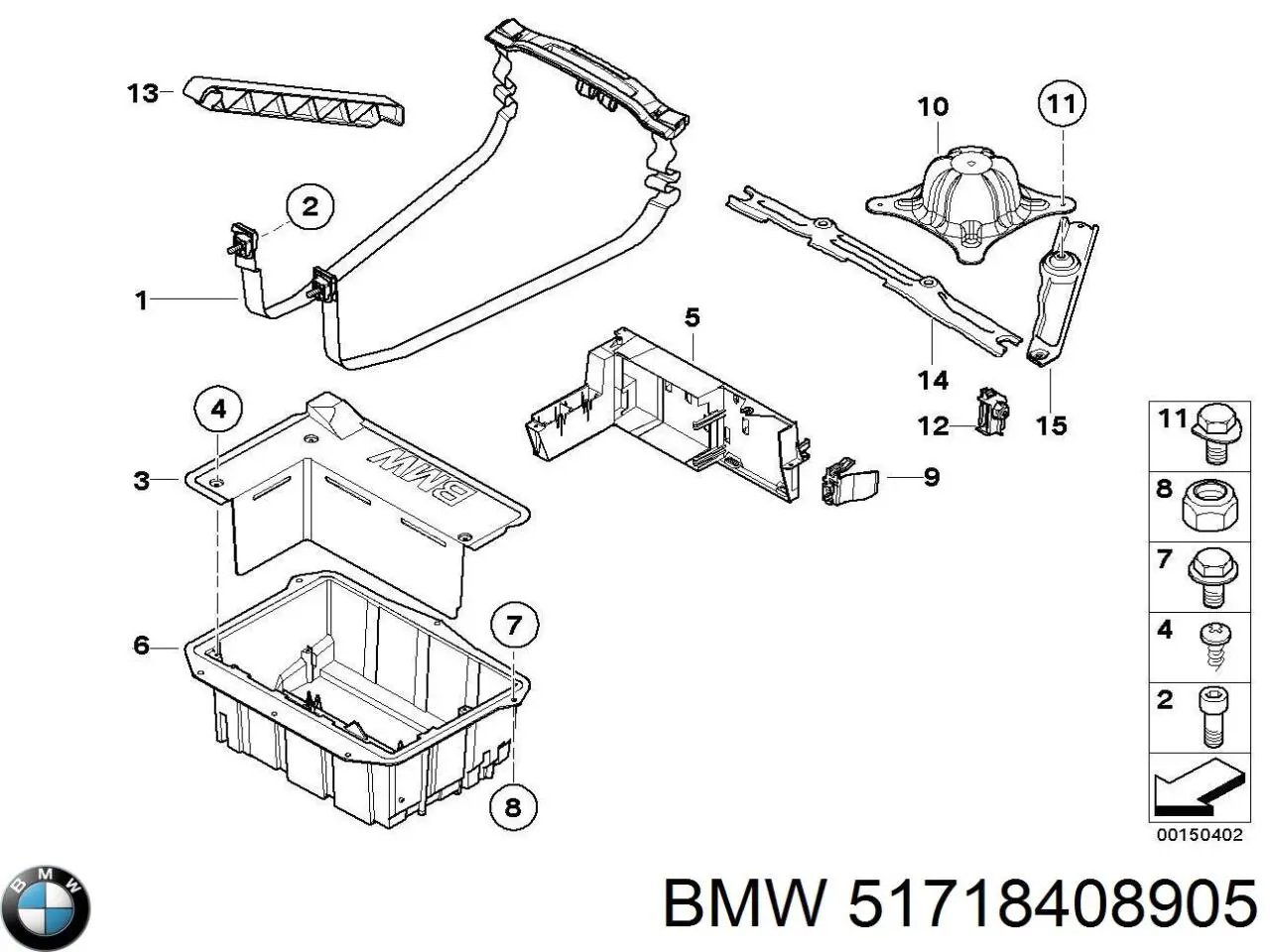 Bandeja de la batería BMW 51718408905 precio, desde 63,89 EUR