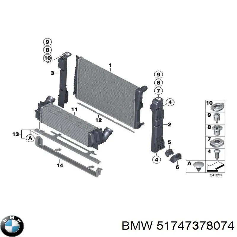 Conducto de aire del disco de freno derecho BMW 51747378074 precio, desde 68,62 EUR
