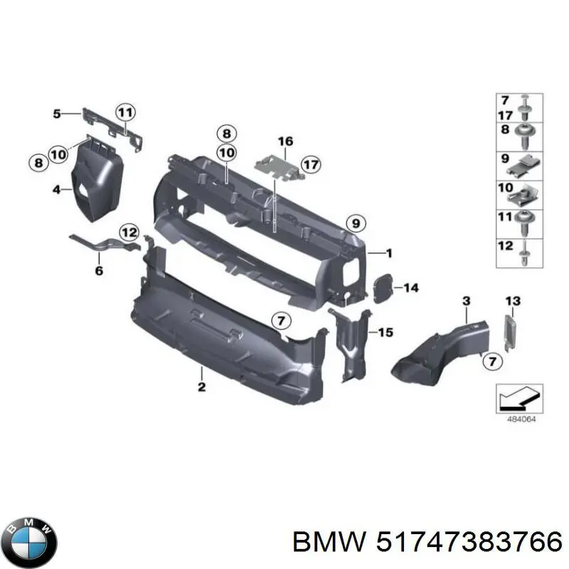 Comprar 51747383766 BMW Deflector de aire del radiador