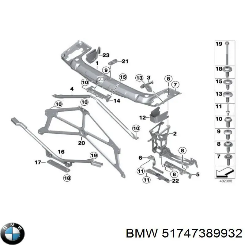 Comprar 51747389932 BMW Soporte inferior del radiador