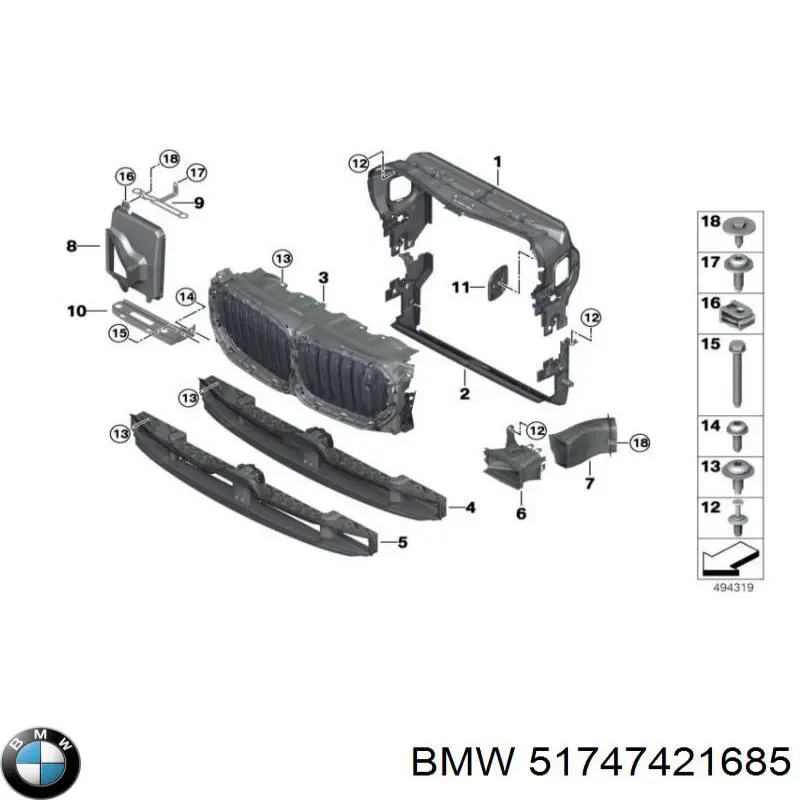Conducto de aire, disco de freno, izquierdo para BMW X6 (G06, F96)