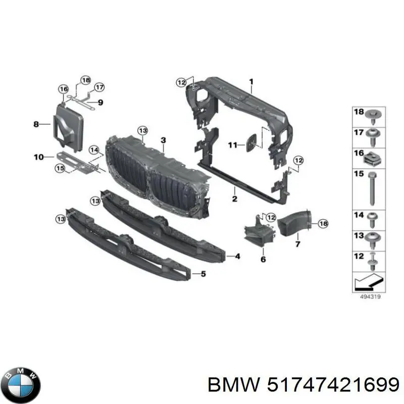 Conducto de aire, disco de freno, izquierdo para BMW X5 (G05, F95)