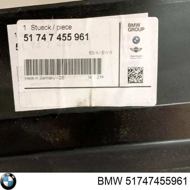 Deflector de aire del radiador BMW 51747455961 precio, desde 146,32 EUR