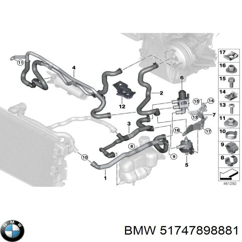 51747898881 BMW Conducto de aire del disco de freno izquierdo