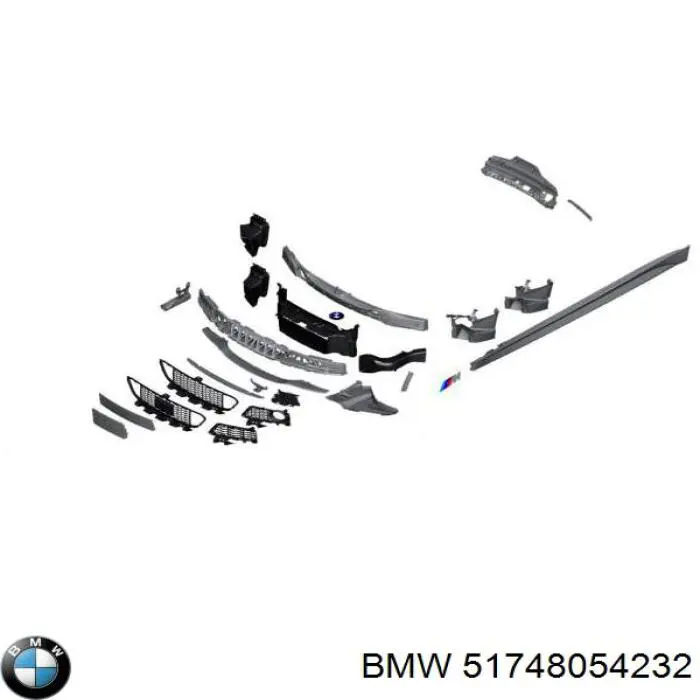 Deflector de aire del radiador derecho BMW 51748054232 precio, desde 190,00 EUR