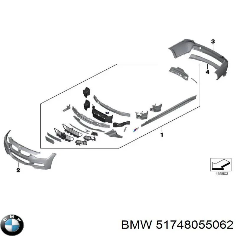 Deflector de aire del radiador derecho BMW 51748055062 precio, desde 89,80 EUR