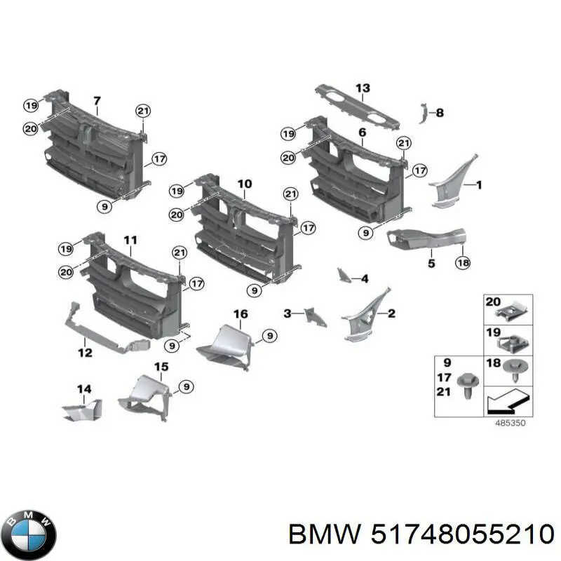 51748055210 BMW conducto de aire, disco de freno, derecho