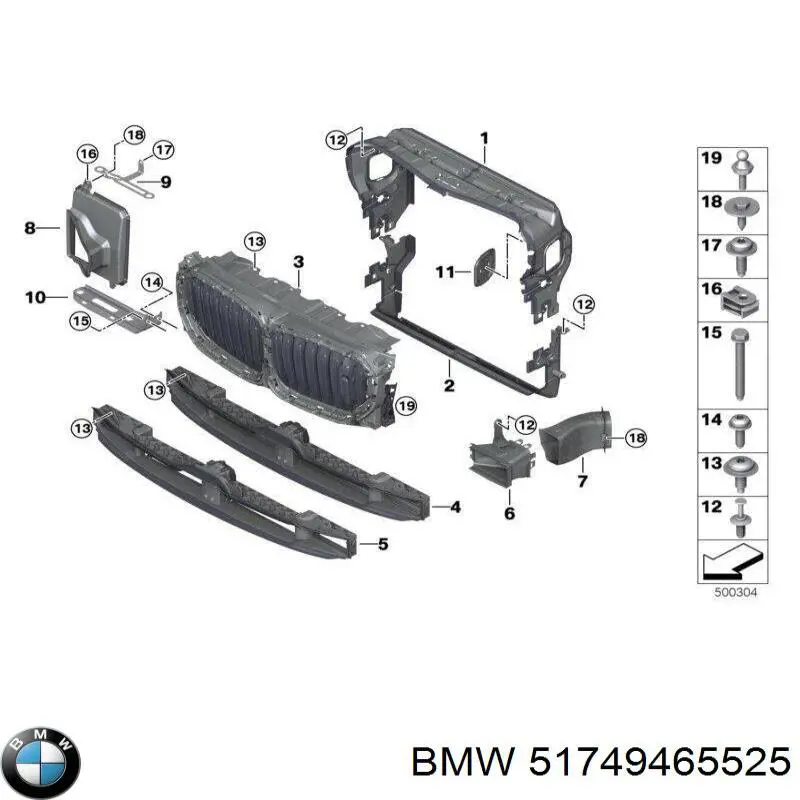Comprar 51749465525 BMW Rejilla frontal