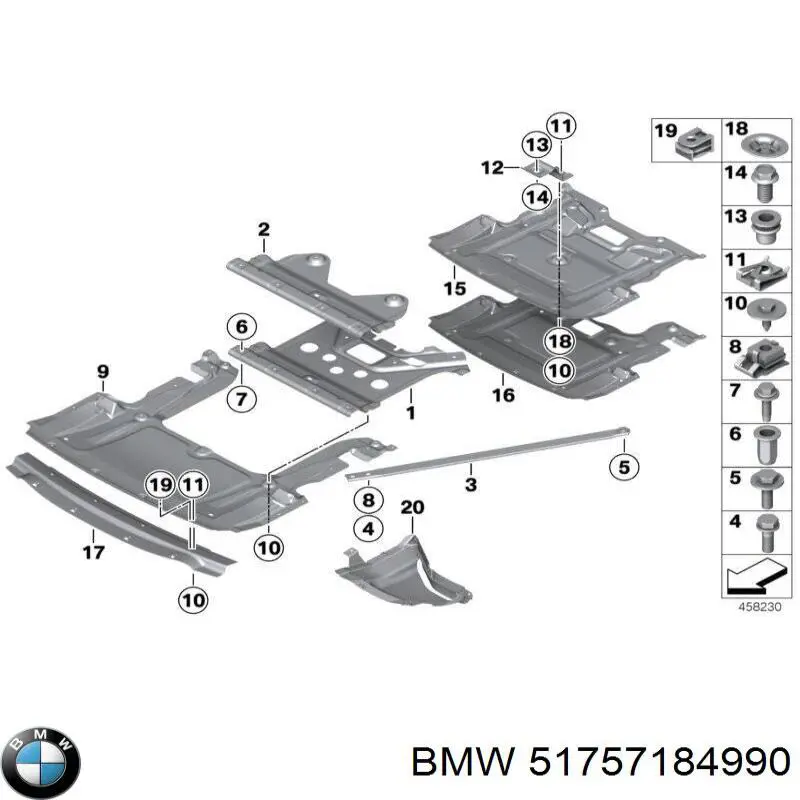 Comprar 51757184990 BMW Protección motor / empotramiento