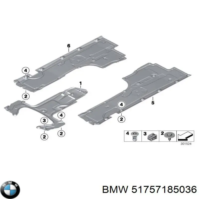 51757185036 BMW revestimiento de los bajos, derecho