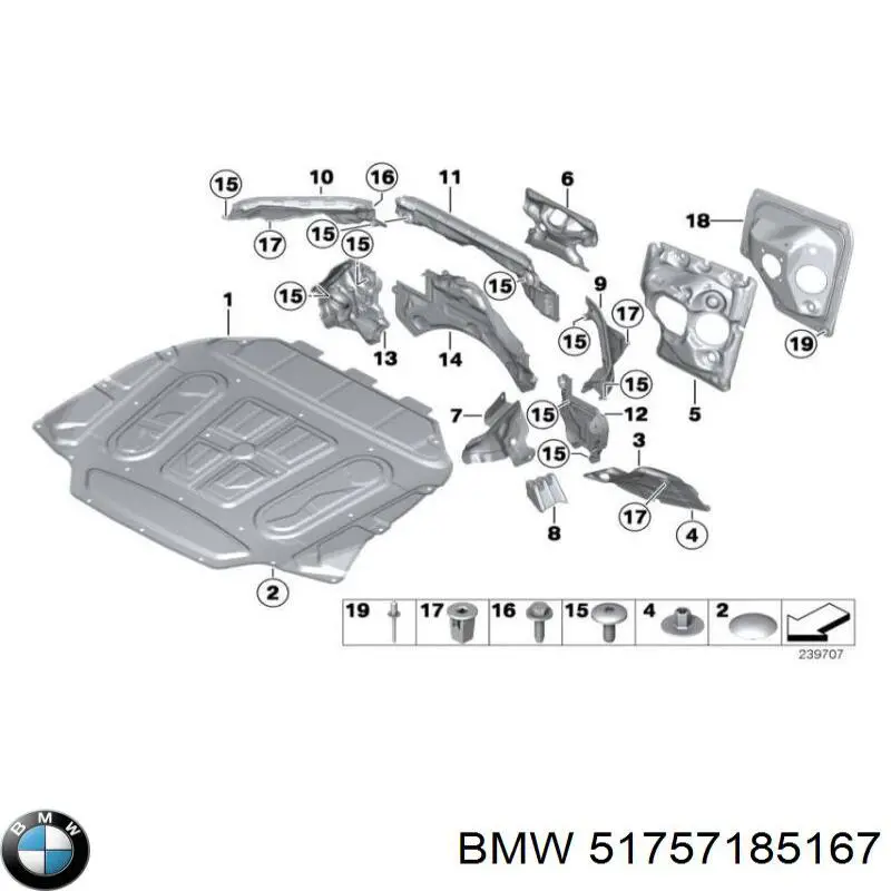 Comprar 51757185167 BMW Deflector de aire del radiador izquierdo