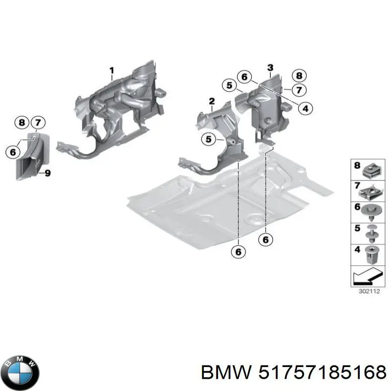 51757185168 BMW deflector de aire, radiador, derecho