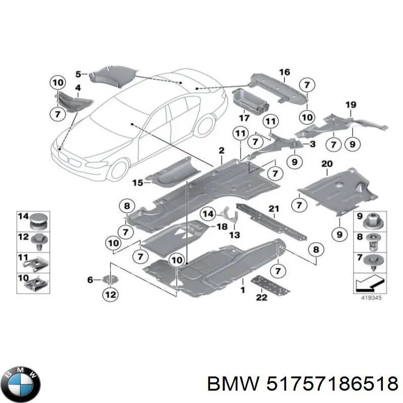 Protector derecho del parachoques delantero BMW 51757186518 precio, desde 23,44 EUR