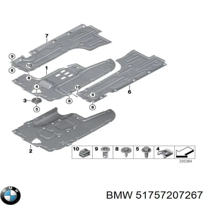 Protección inferior izquierda BMW 51757207267 precio, desde 41,73 EUR