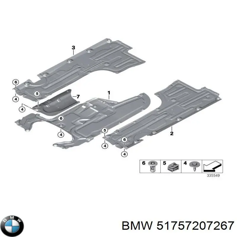 Revestimiento de los bajos, izquierdo para BMW 5 (F10)