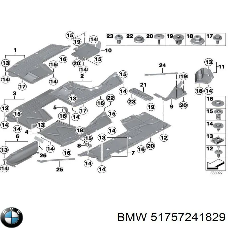 Comprar 51757241829 BMW Protección inferior izquierda