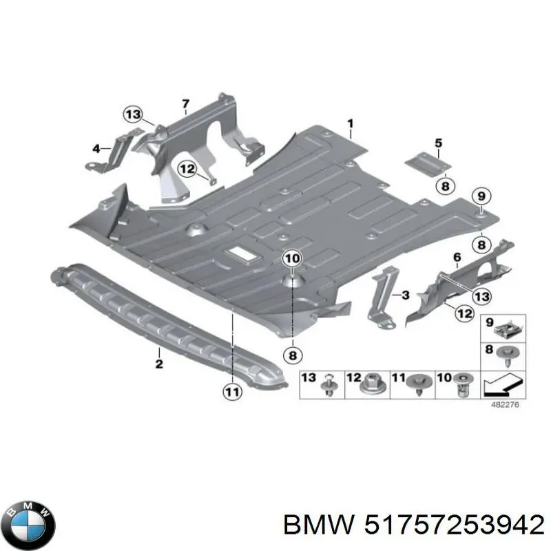Protección de cárter BMW 51757253942 precio, desde 75,49 EUR