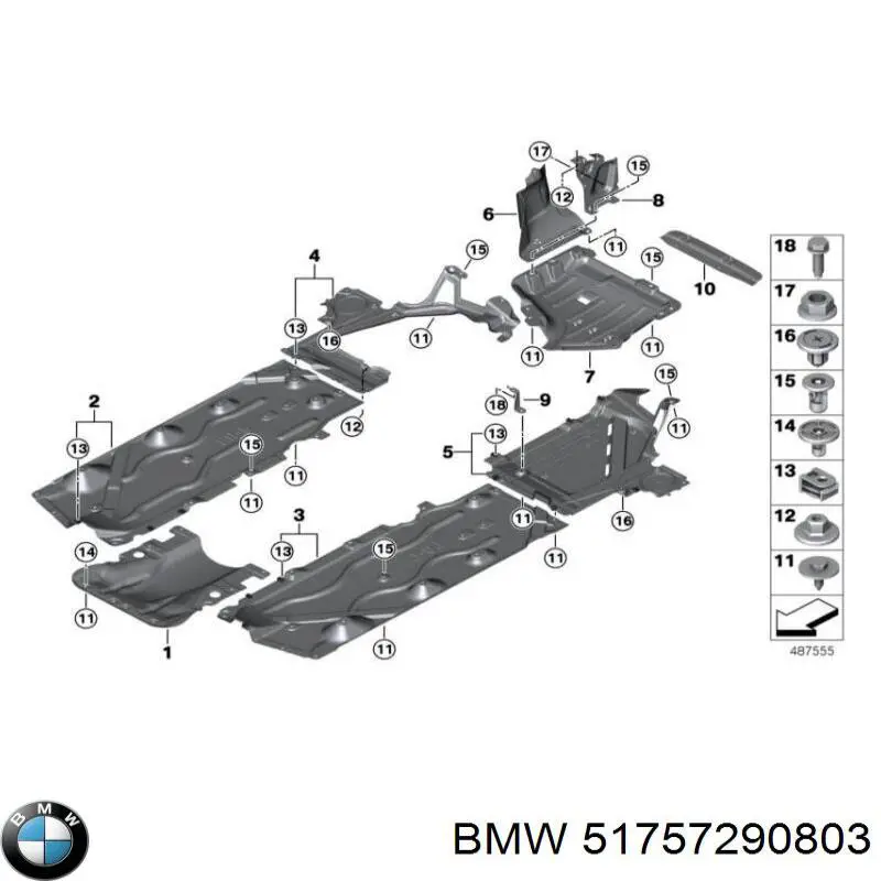 Protección inferior izquierda BMW 51757290803 precio, desde 94,80 EUR