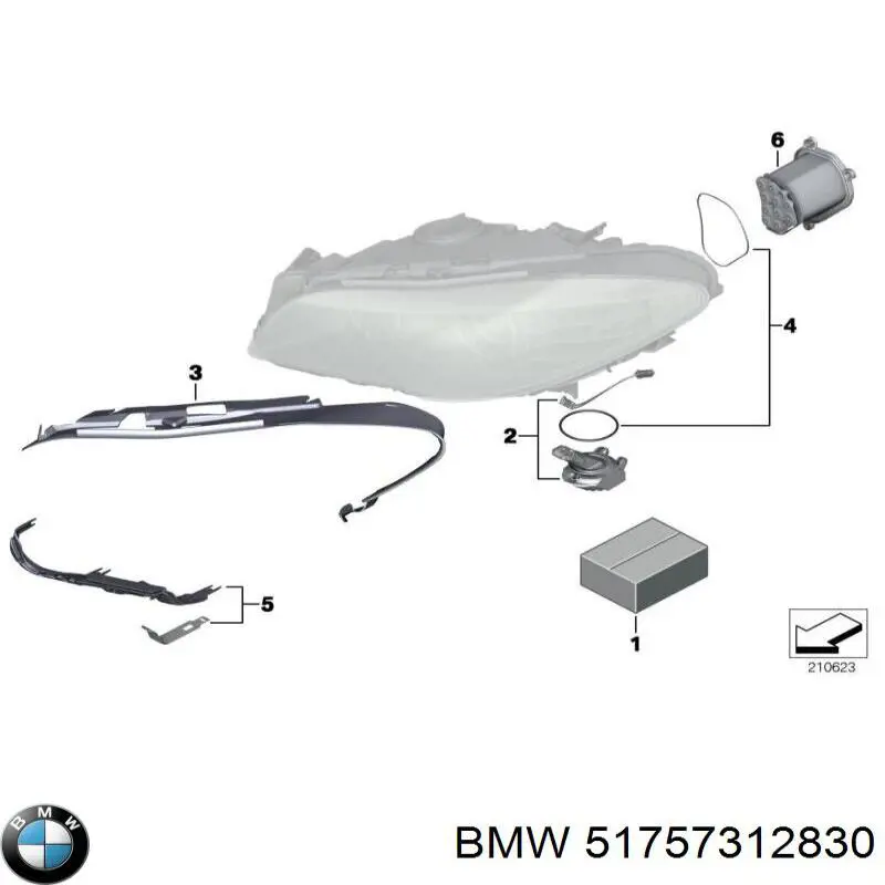 Comprar 51757312830 BMW Protector derecho del parachoques delantero