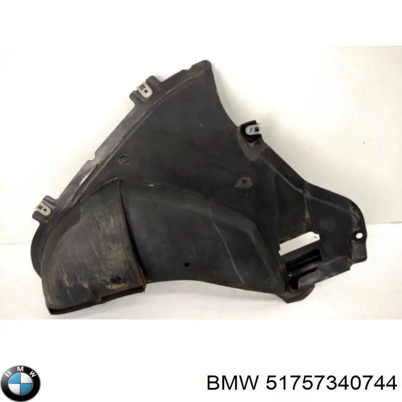 Protector contra salpicaduras del paso de rueda delantero BMW 51757340744 precio, desde 30,16 EUR