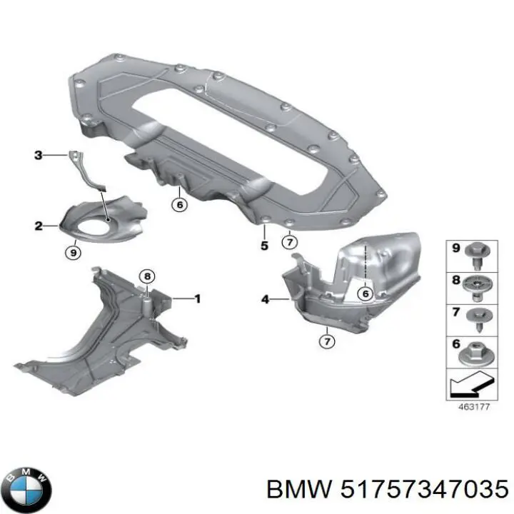 Revestimiento de los bajos, trasero para BMW 7 (G11, G12)