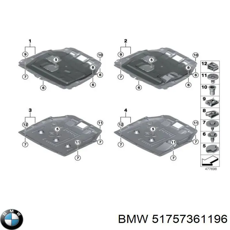 Protección de cárter BMW 51757361196 precio, desde 200,12 EUR