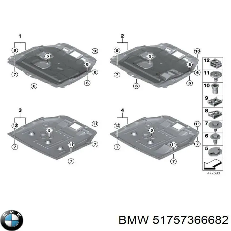 Protección de cárter BMW 51757366682 precio, desde 258,46 EUR