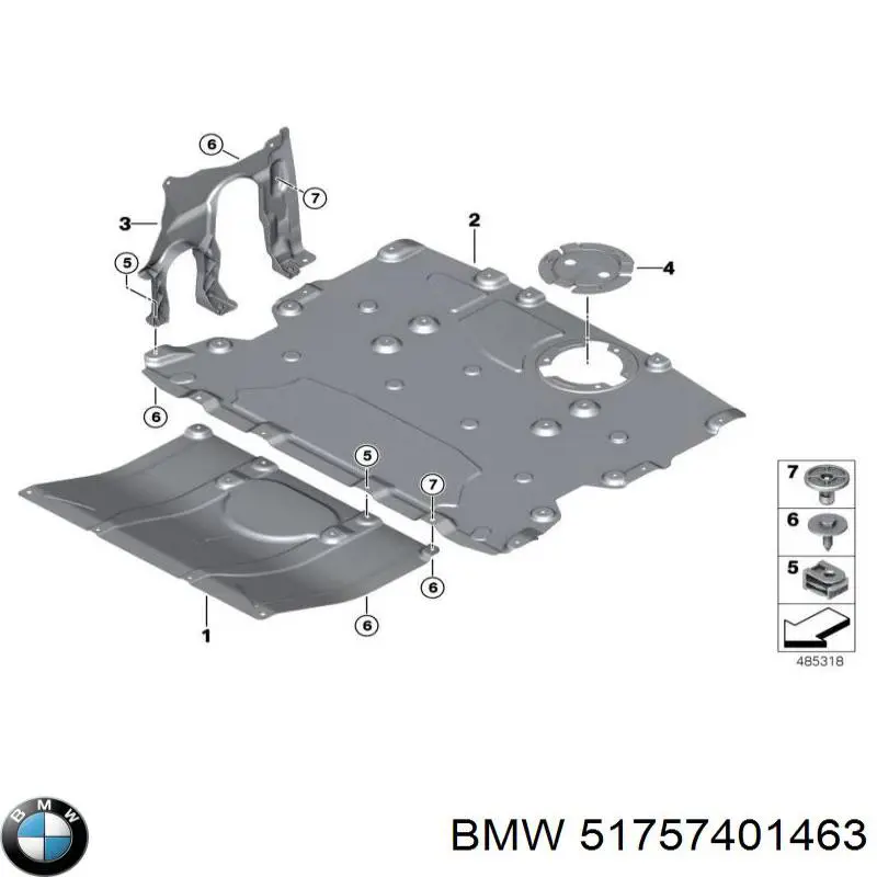 Comprar 51757401463 BMW Protección delantera del motor