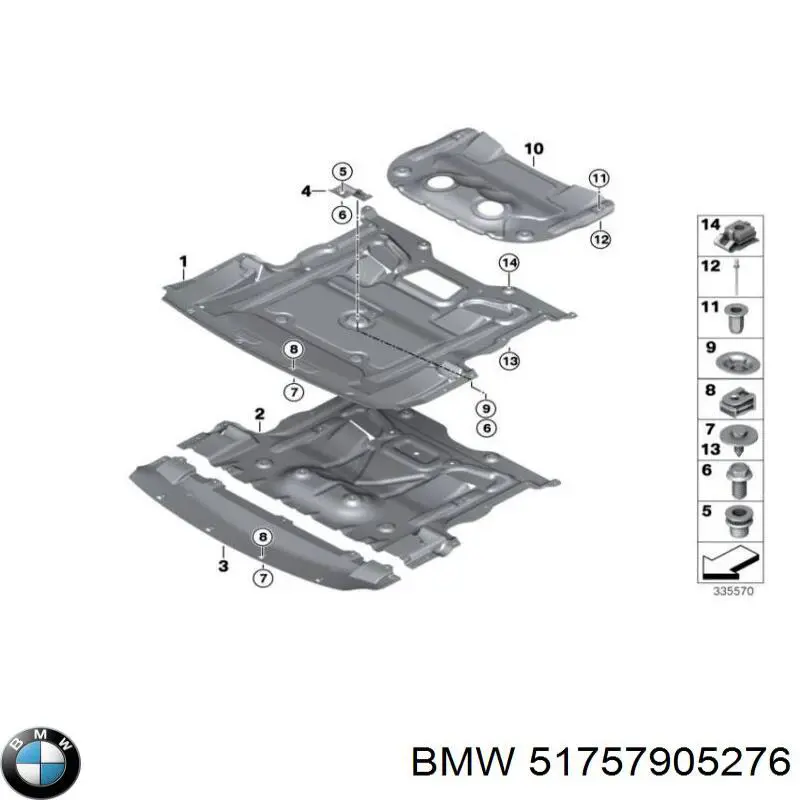 Comprar 51757905276 BMW Protección delantera del motor
