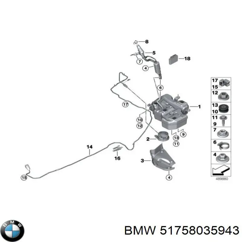 51758035943 BMW protección motor /empotramiento