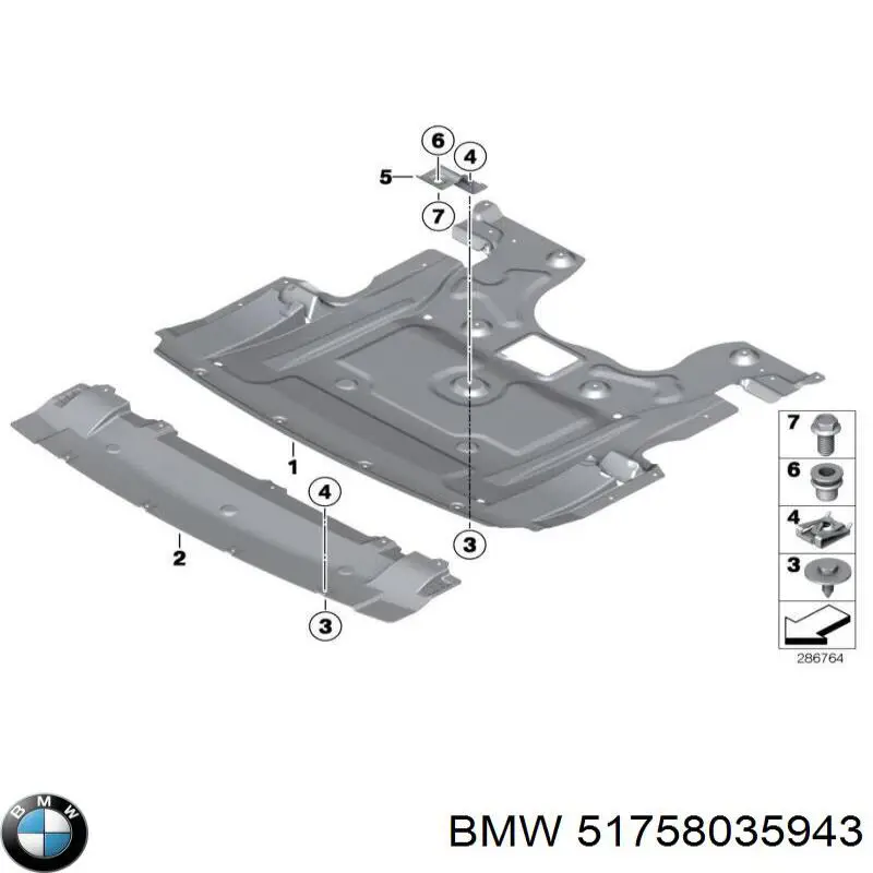 Comprar 51758035943 BMW Protección motor / empotramiento