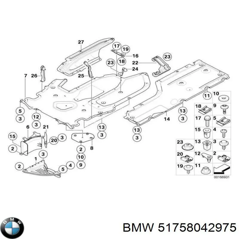 51757897523 BMW protección motor /empotramiento