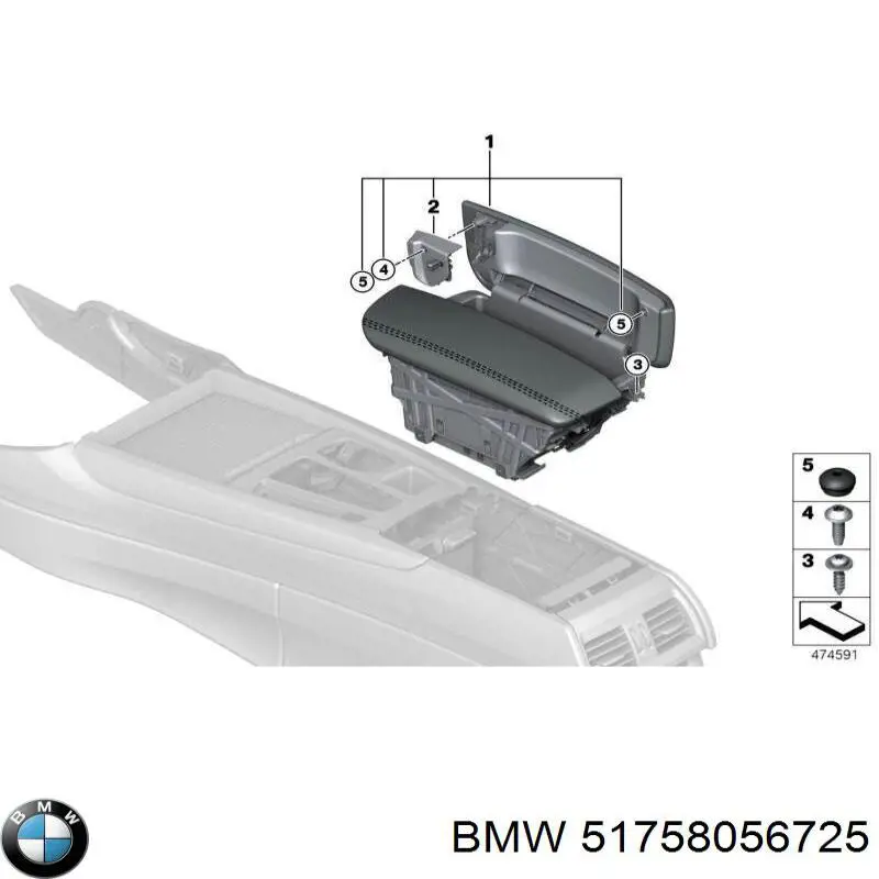 Protección delantera del motor 51758056725 BMW