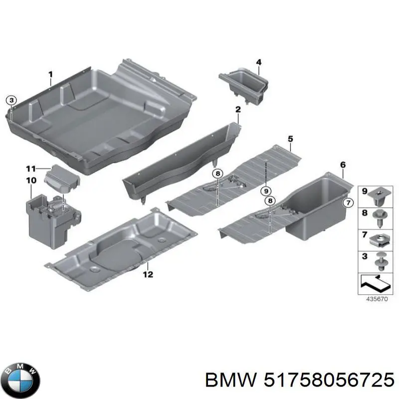 51758056725 BMW Protector antiempotramiento del motor delantera