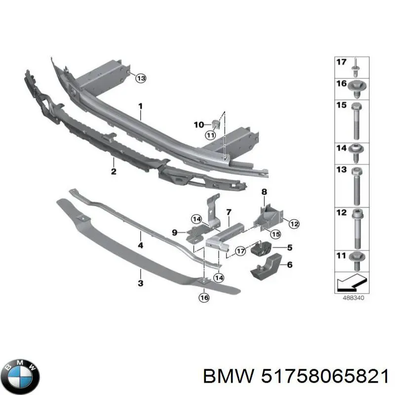 Protector izquierdo del parachoques delantero BMW 51758065821 precio, desde 98,10 EUR