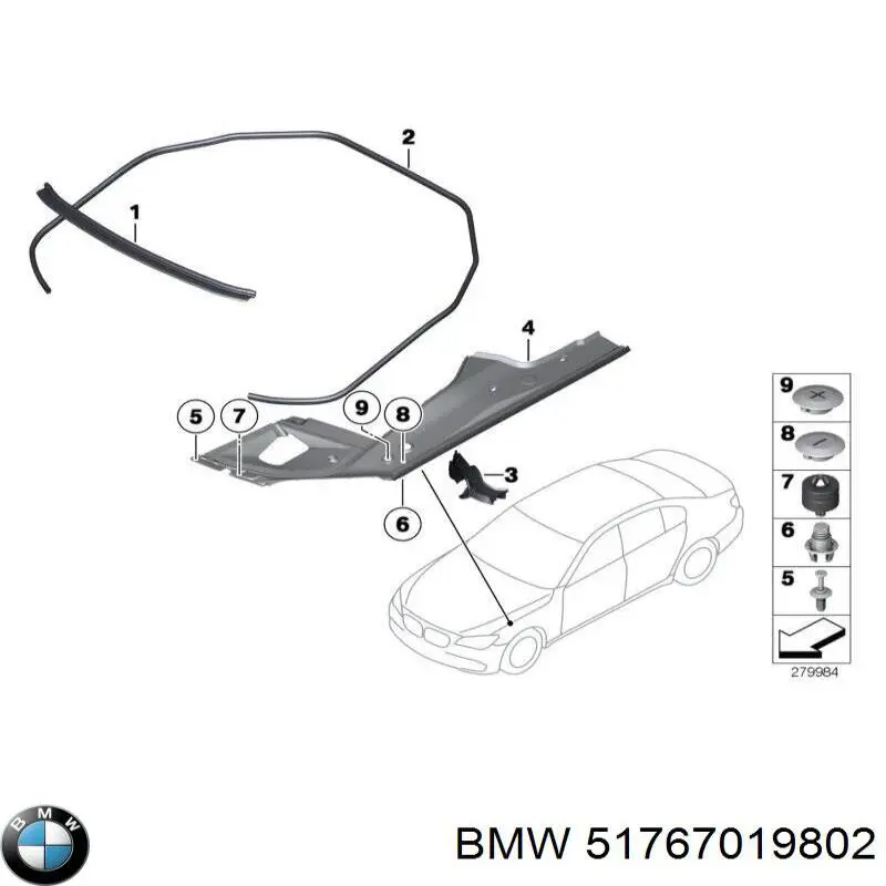 Protector de motor derecho para BMW 7 (F01, F02, F03, F04)