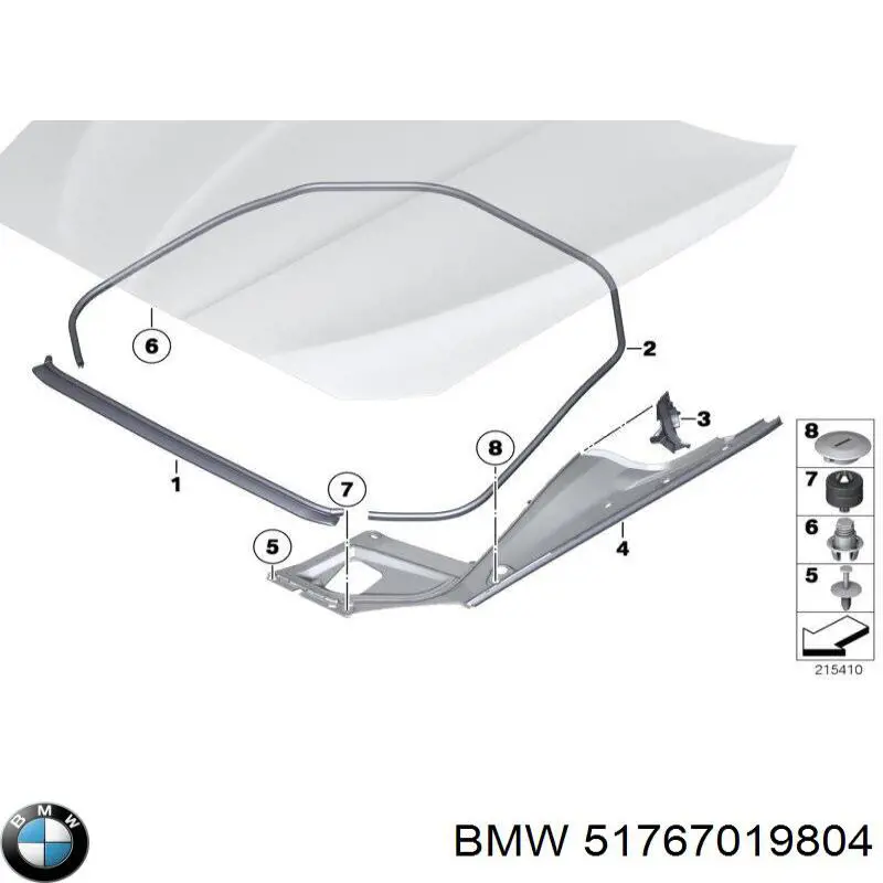 51767019804 BMW Protector contra salpicaduras del paso de rueda delantero