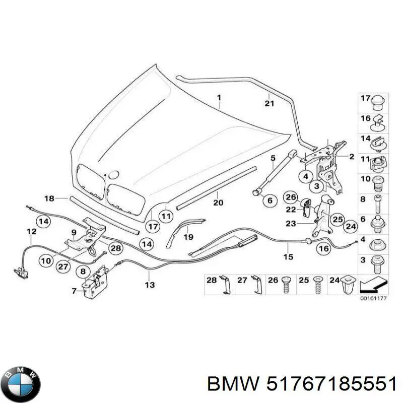Sellado de guardabarros BMW 51767185551 precio, desde 33,81 EUR