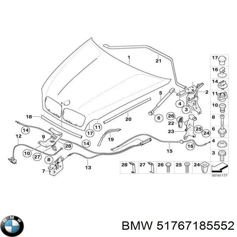 Junta de guardabarros para BMW X6 (E72)