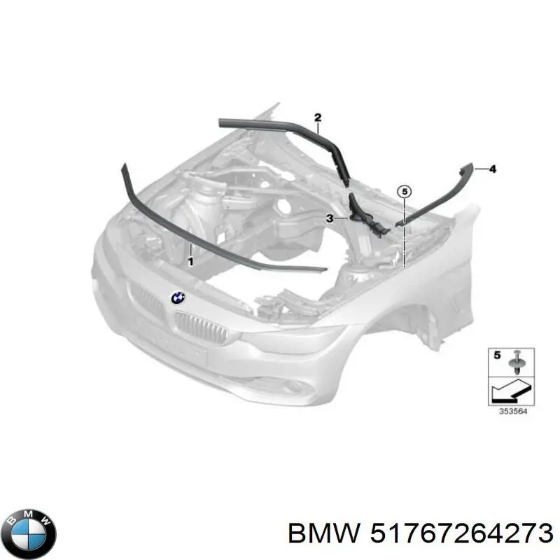 51767264273 BMW Sellado de guardabarros